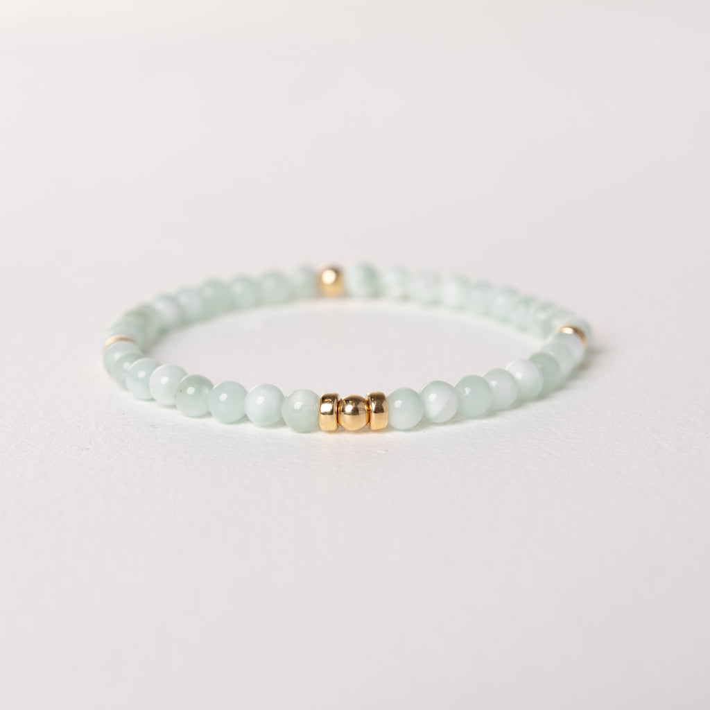 Natural green angelite - Peaceful